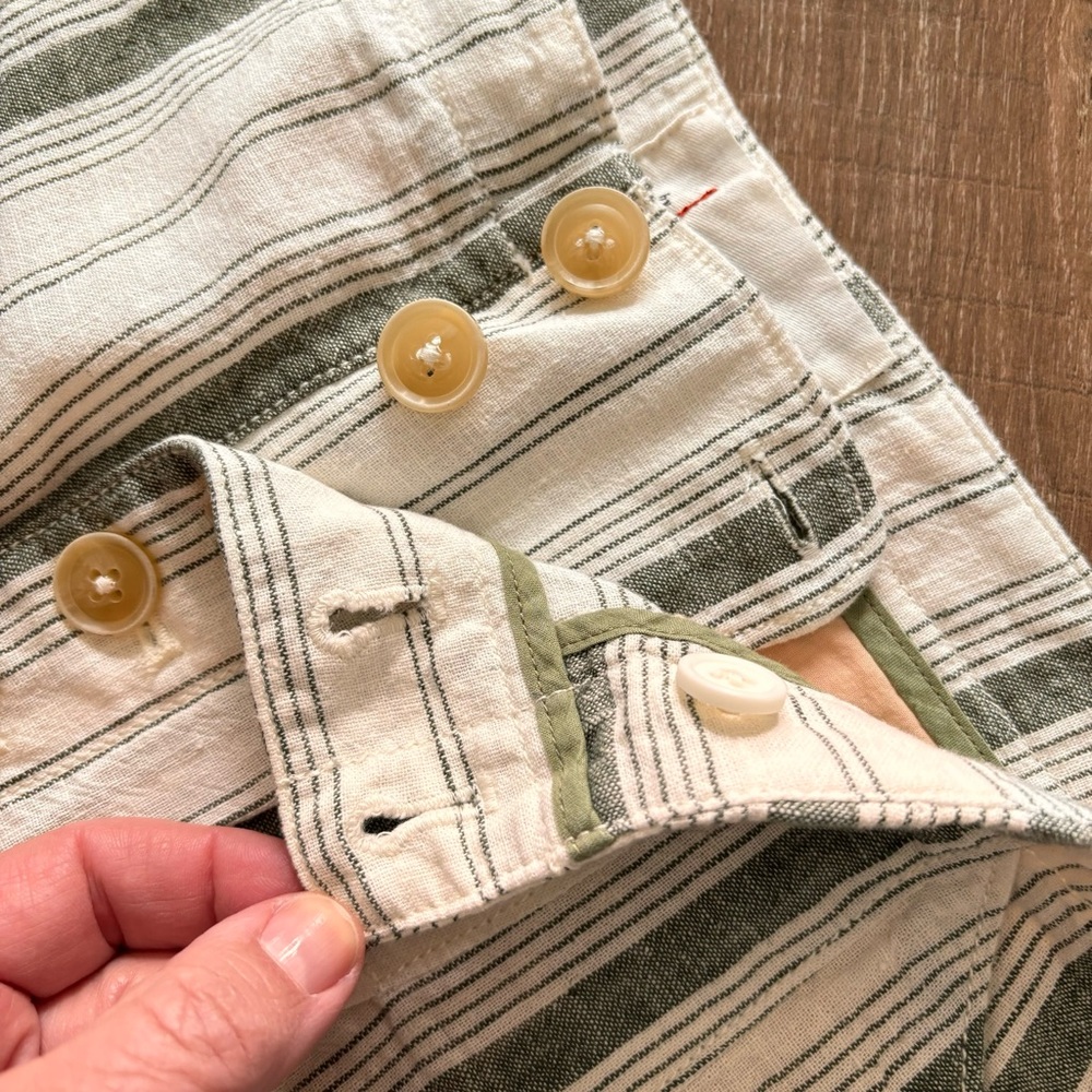Anthropologie Women's Beachgoer Striped Linen Blend High Rise Shorts Siz… - Picture 6 of 15